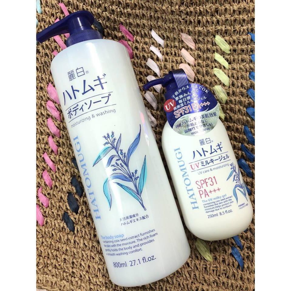 [ HÀNG AUTH] Sữa dưỡng thể chống nắng Hatomugi SPF31 PA+++ 250ml Nhật Bản | BigBuy360 - bigbuy360.vn