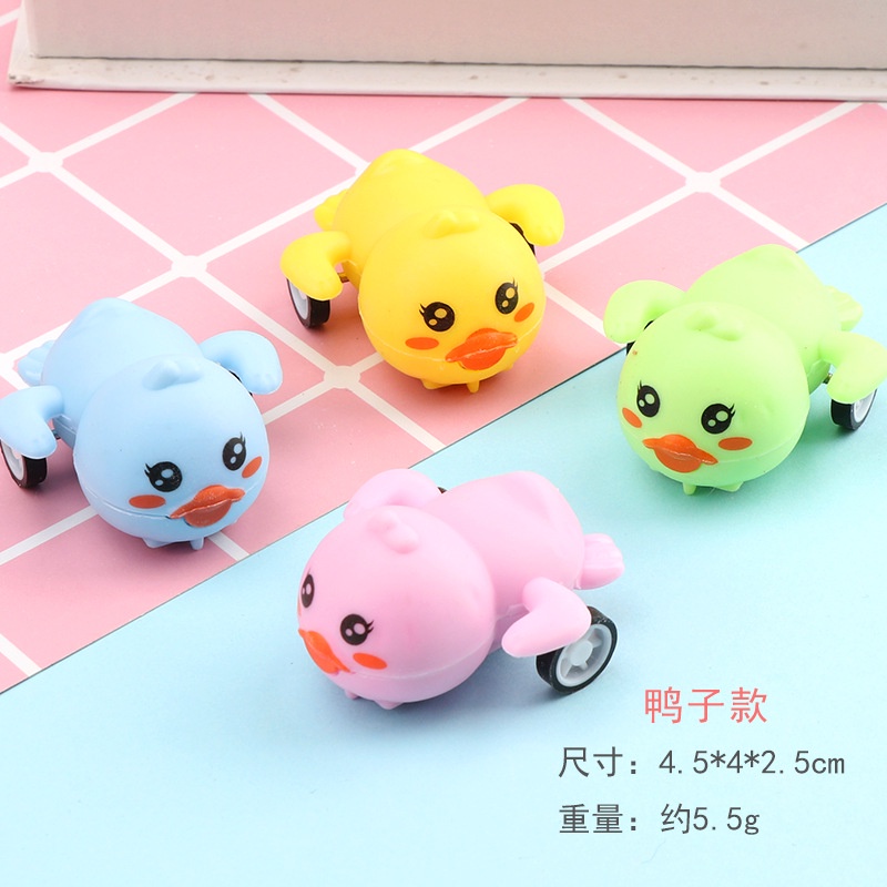 Đồ Chơi Xe Hơi Kéo Lùi Hình Chú Vịt Hoạt Hình Chống Rơi Cho Bé Trai
