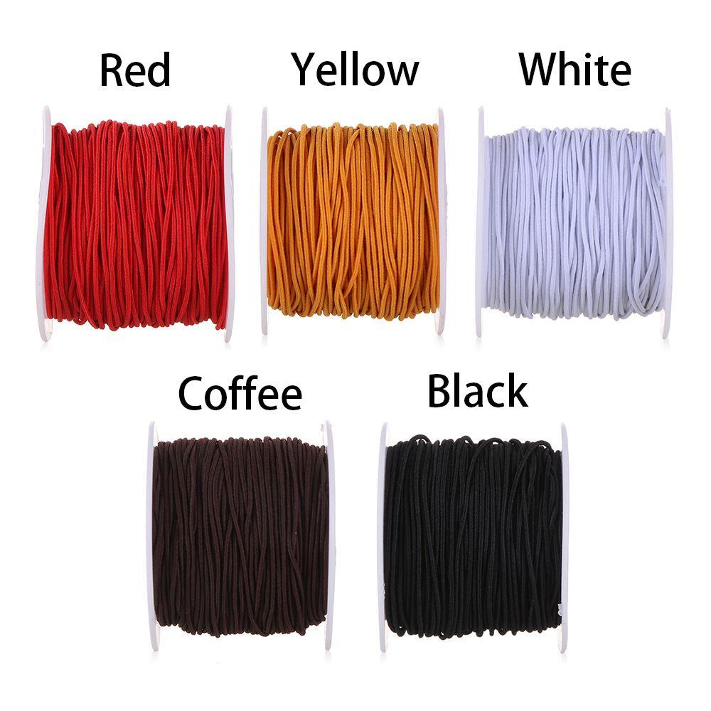 Cuộn Dây Ruy Băng Co Giãn 1mm Dài 54 Yards Màu Trắng Dùng Làm Đồ Trang Sức