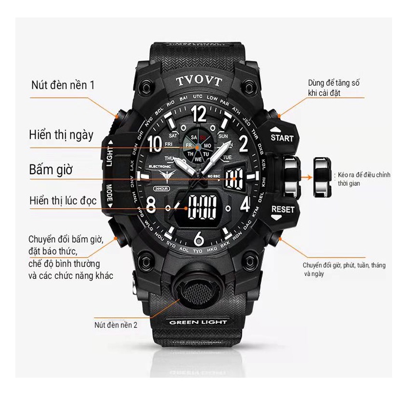 Đồng Hồ TVOVT  Thể Thao Nam Cao Cấp Chính Hãng  Phiên Bản Sport Chống Nước Tốt, Kiểu Dáng Đẹp Hiện Đại Giá Rẻ | BigBuy360 - bigbuy360.vn