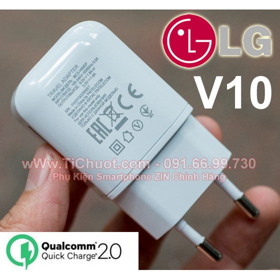 Củ Sạc nhanh LG G5,V10 9V-1.8A (LG Fast Charge) ZIN Chính Hãng