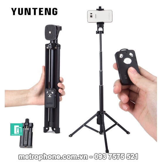 [Mã SKAMSALE03 giảm 10% đơn 200k] Gậy monopod kèm chân đế selfie bluetooth đa năng Yunteng VCT - 1688