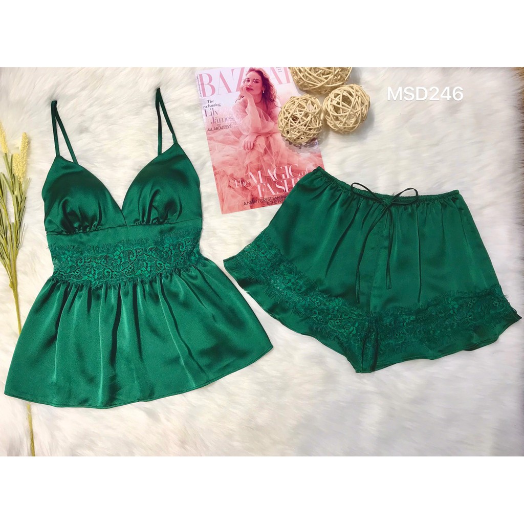 [FREESHIP 50K] Bộ Ngủ Ren NHIHOUSE71 Quần Đùi Bèo Áo Cúp Ngực Sexy Freesize Dưới 55kg | BigBuy360 - bigbuy360.vn