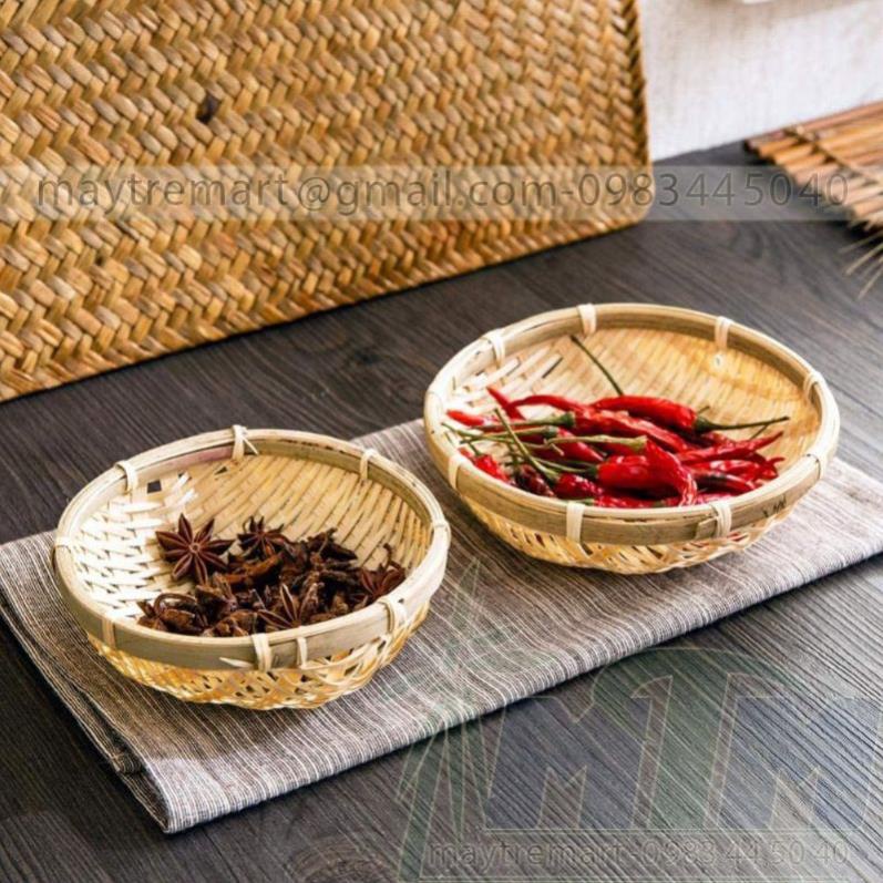 Mây tre đan-  Rổ Tre Rá Tre Mini Size 10-13-15cm - Tre VN
