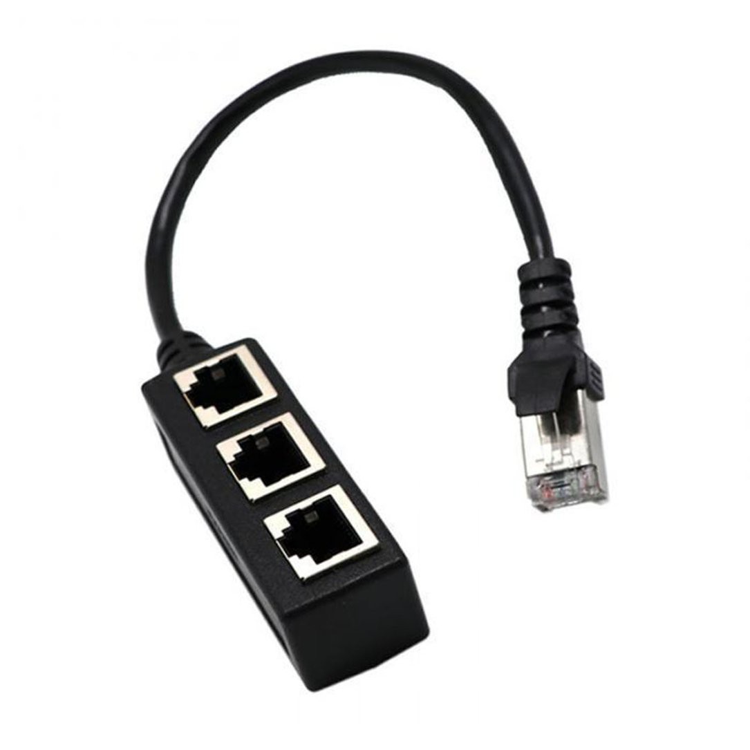 (1210Shot Sale) 1 To 3 Port Ethernet Switch Rj45 Y Splitter Cable For Cat 5 / Cat 6 Lan