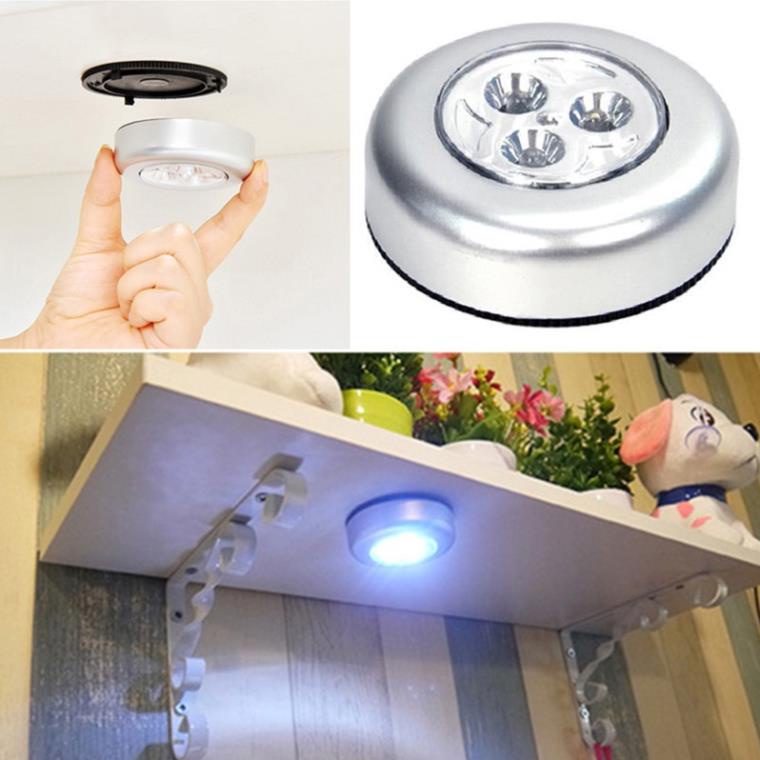 Đèn LED Mini Không Dây Cảm Ứng Gắn Tường/Tủ Chén/Tủ/Xe Hơi ánh sáng tâm trạng
