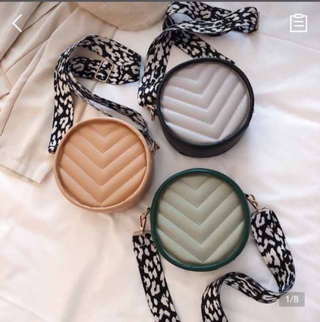 Túi đeo chéo kiểu dáng lá tròn xinh xắn