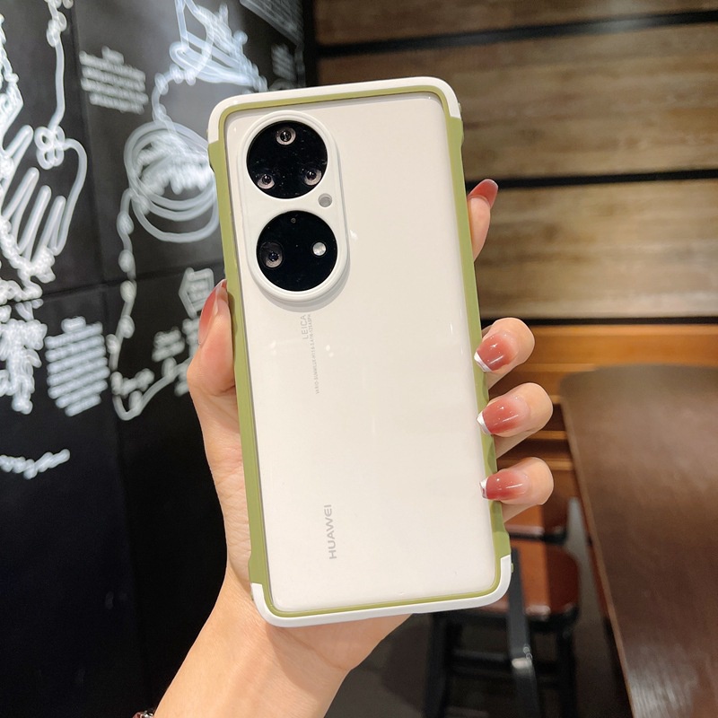 Ốp điện thoại trong suốt màu trơn đơn giản cho Huawei P50Pro mate40 P30 P40 pro