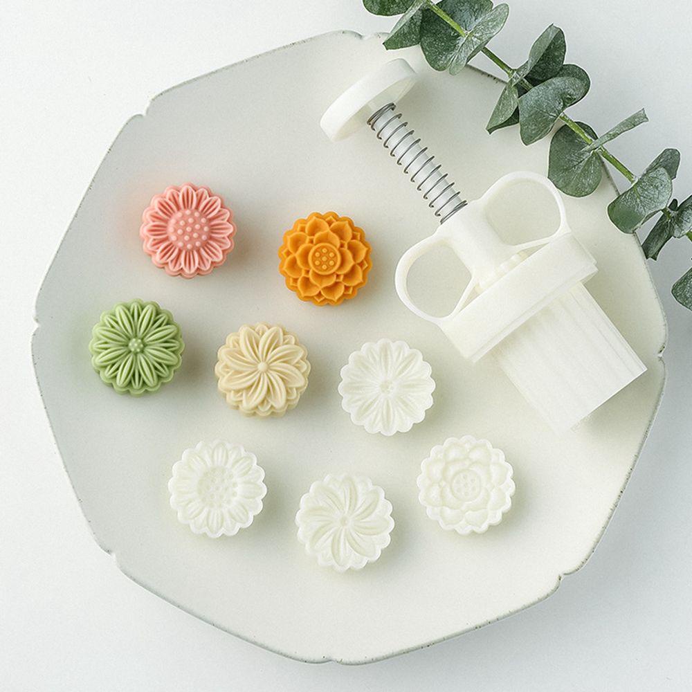 AUGUSTINA Khuôn Nhấn Tay Làm Bánh Trung Thu Bằng Nhựa DIY