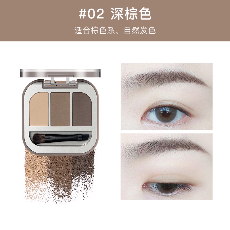 Phấn Trang Điểm Lông Mày Ba Chiều Màu Sắc Tự Nhiên Lâu Trôi Không Thấm Nước Judydoll Judydoll