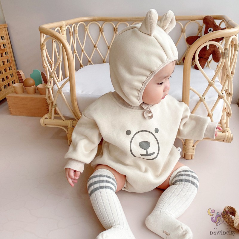 Áo liền thân + nón dễ thương cho bé