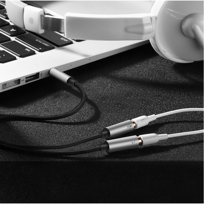 Cáp chia 3.5mm Audio và Microphone vỏ nhôm Ugreen 30618 30619 AV141