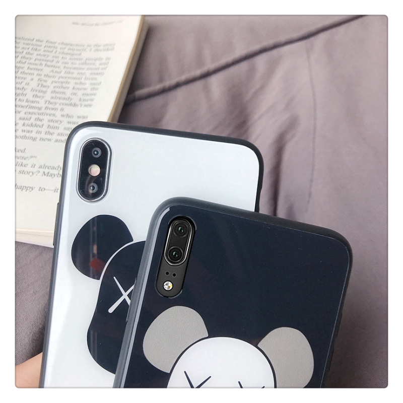 Bao da Phone cases Ốp lưng VIVO y73 y95 y91 y91c y93 y70 y97 y83 y81s y81 y85 y79 y75 y71 y67 Casing Cute Simple Cartoon Bear Cover Ốp lưng VIVO Y 73 95 91 91c 93 70 97 83 81s 81 85 79 75 71 67 Tempered Glass Hard Protection Back Case