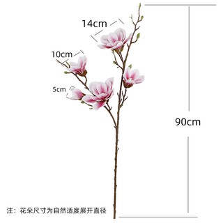 Hoa lụa - Cành mộc lan cành cổ 4 bông cao cấp