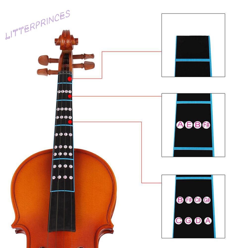 Litterprinces 2pcs Violin Finger Position Marker Tapes Fingerboard Fretboard Stickers