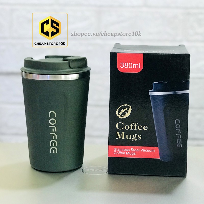 Cốc cà phê giữ nhiệt Coffee Holic 380m-500ml, ly giữ nhiệt, cheapstore10k