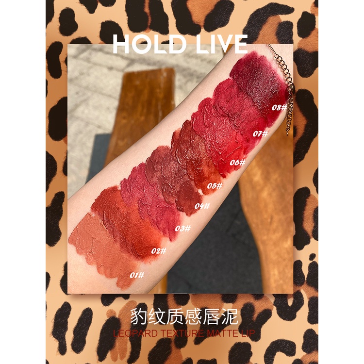 [HOT] Son Holdlive da beo - Leopard Texture Lip glaze - Son lì chính hãng siêu mướt mịn