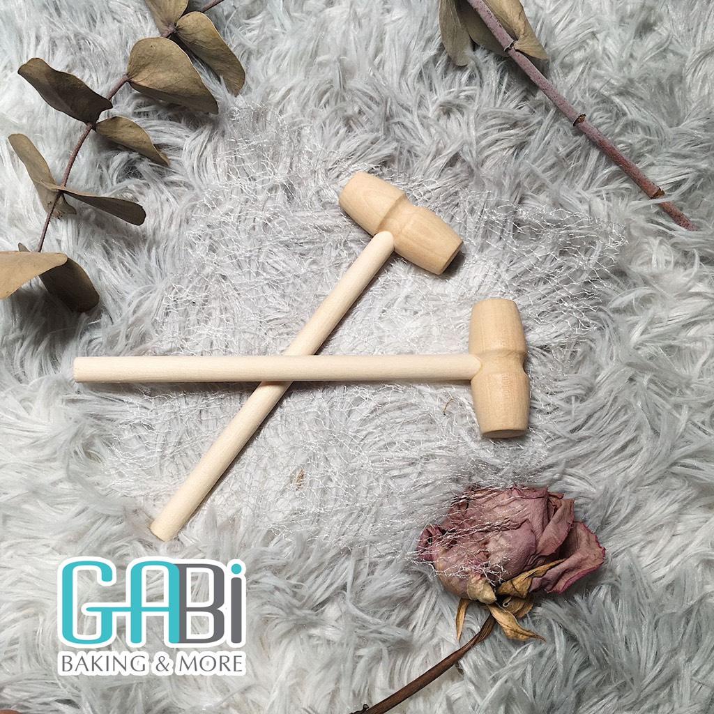 Búa đập bánh kem bằng gỗ trơn 15cm