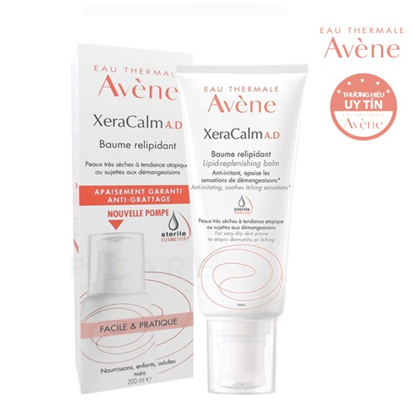 Avene XeraCalm A.D Cream: Kem Dưỡng Dịu Nhẹ Cho Da Chàm (200 ml)