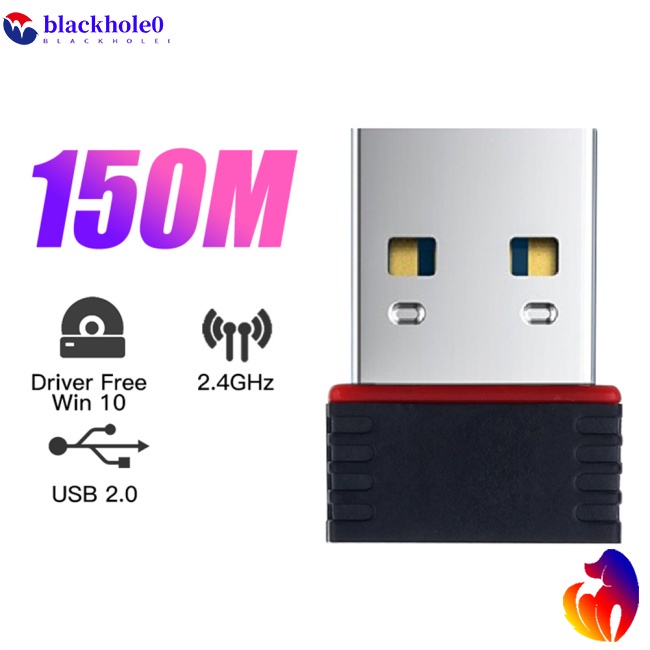 Usb Kết Nối Mạng Wifi 150m 2.0 802.11 B / g / n Lan Cho Laptop / pc 1-14 Kênh