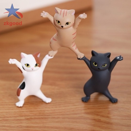 Set 5 Mô hình mèo bưng quan tài dễ thương xinh xắn dùng để bàn trang trí
