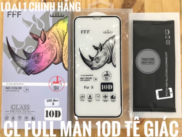 Cường Lực Full Màn 10D Tê Giác Loại 1 Chính Hãng