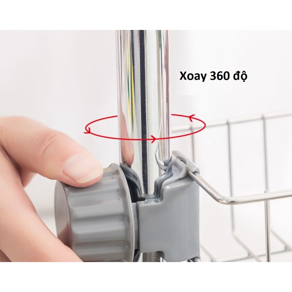 Kệ Inox gắn vòi rửa bát cho căn bếp gọn gàng, ngăn nắp