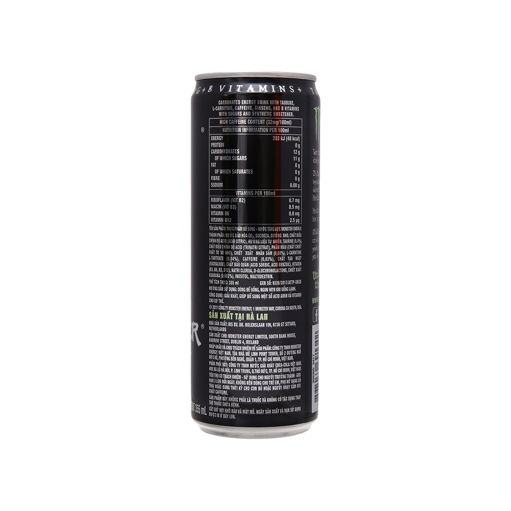 Thùng 24 lon nước tăng lực Monster Energy 355ml - Monster Energy Original - Năng lượng bừng tỉnh