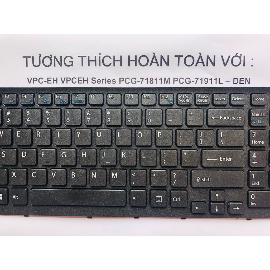 Bàn Phím Laptop SONY VPC-EH VPCEH Series PCG-71811M PCG-71911L Đen Hàng Mới 100% Bảo Hành 12 Tháng Toàn Quốc