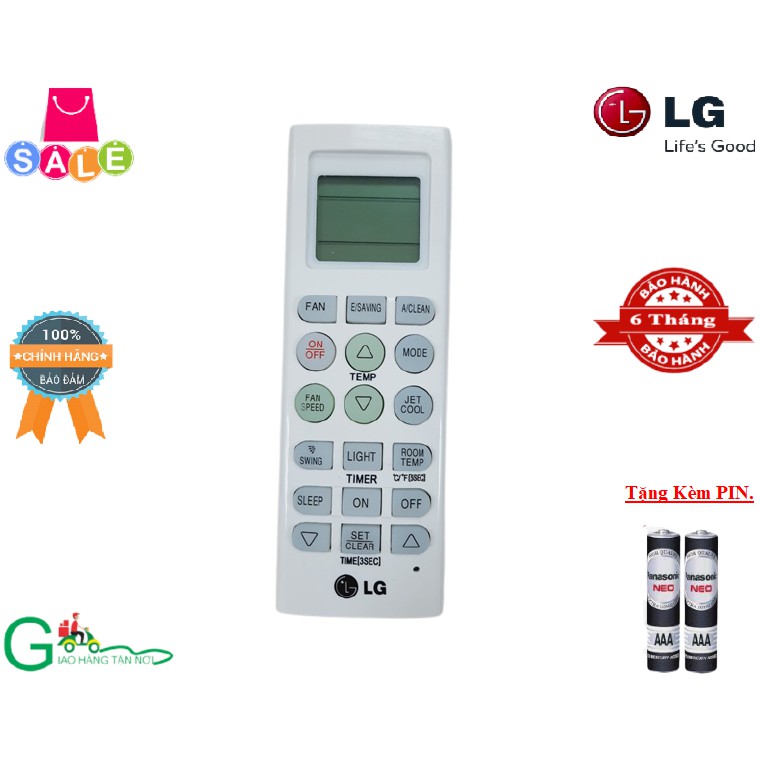 Remote Điều khiển từ xa điều hòa LG dùng được cho 1 và 2 chiều Inverter- Hàng chính hãng mới 100% Tặng kèm Pin-BH 6th