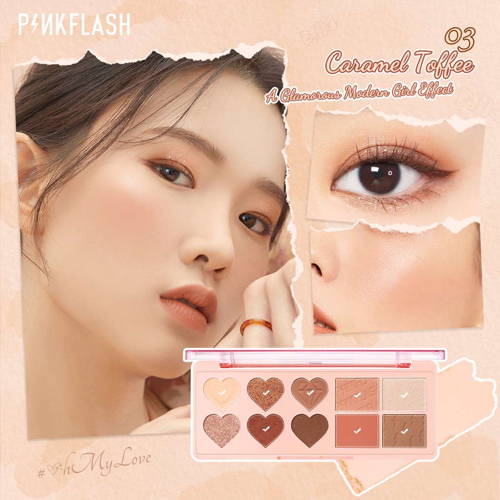 Bộ 7 mỹ phẩm trang điểm PINKFLASH gồm 6 son môi + 1 phấn mắt 200g | BigBuy360 - bigbuy360.vn
