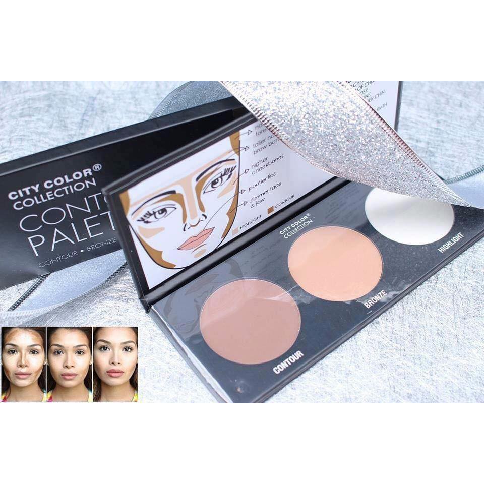 PHẤN TẠO KHỐI 3 Ô CITY COLOR CONTOUR EFFECTS PALETTE