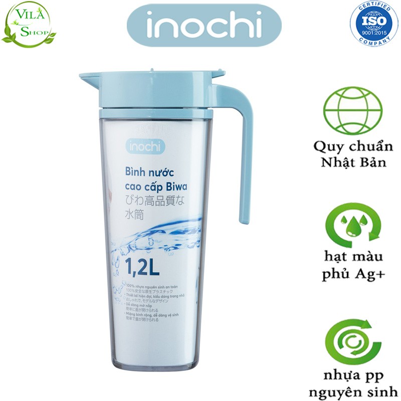 [ 02 Size ] Bình Đựng Nước, Bình Nước Chịu Nhiệt Cao Cấp Biwa Inochi Size 1.6L và Size 1.2L