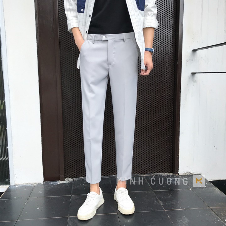 Quần baggy nam ống rộng cao cấp nhiều màu (đen, xám, ghi sáng và xanh than) thời trang nam phong cách Hàn Quốc