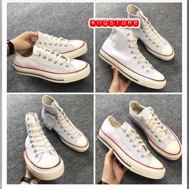 . {hàng mới }Giày thể thao sneaker CV 1970 vải kaki trắng đế trắng uy tín : [ NEW ]