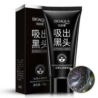 CÓ VIDEO - BIOAQUA TEM VÀNG Tuýp Gel Lột Mụn Đầu Đen BIOAQUA Than Tre Hoạt Tính Hút Dầu Nhờn Se Khít Lỗ Chân Lông