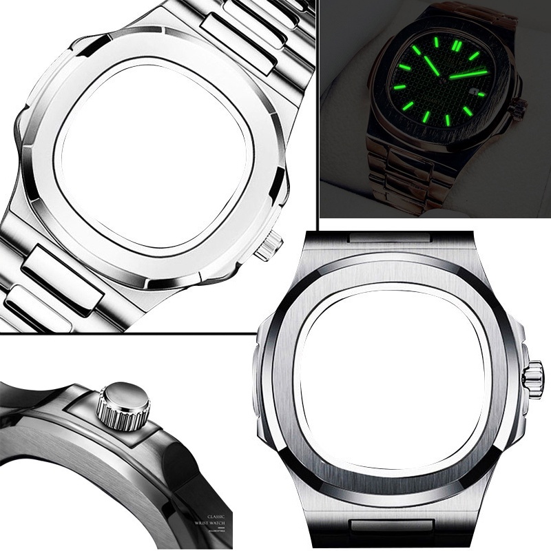 Đồng hồ nam chính hãng chống nước cao cấp đẹp dây thép hợp kim 316L mặt vuông W15