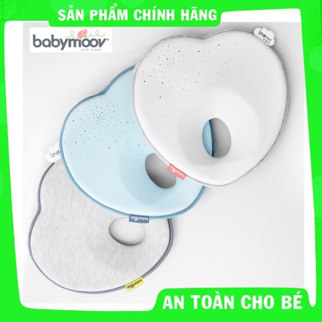 Gối chống bẹp đầu babymoov - Gối Trái Tim Chống Bẹt Đầu Babymoov Cho Bé