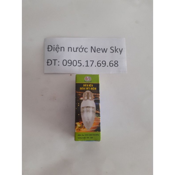 Bóng đèn led nhọn đủ màu đui E27