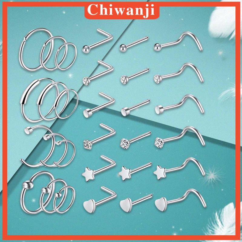 Bộ 30 Khuyên Mũi Thời Trang 20G