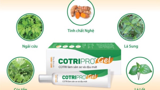 Cotripro gel 25g kem bôi trĩ tặng kem bịch khẩu trang 4 lớp 10 cái