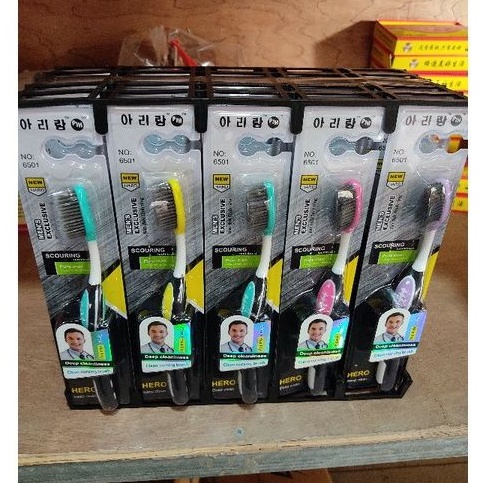 30 Bàn chải Andongni than tre hàng Việt Nam MSP 6501 Đen