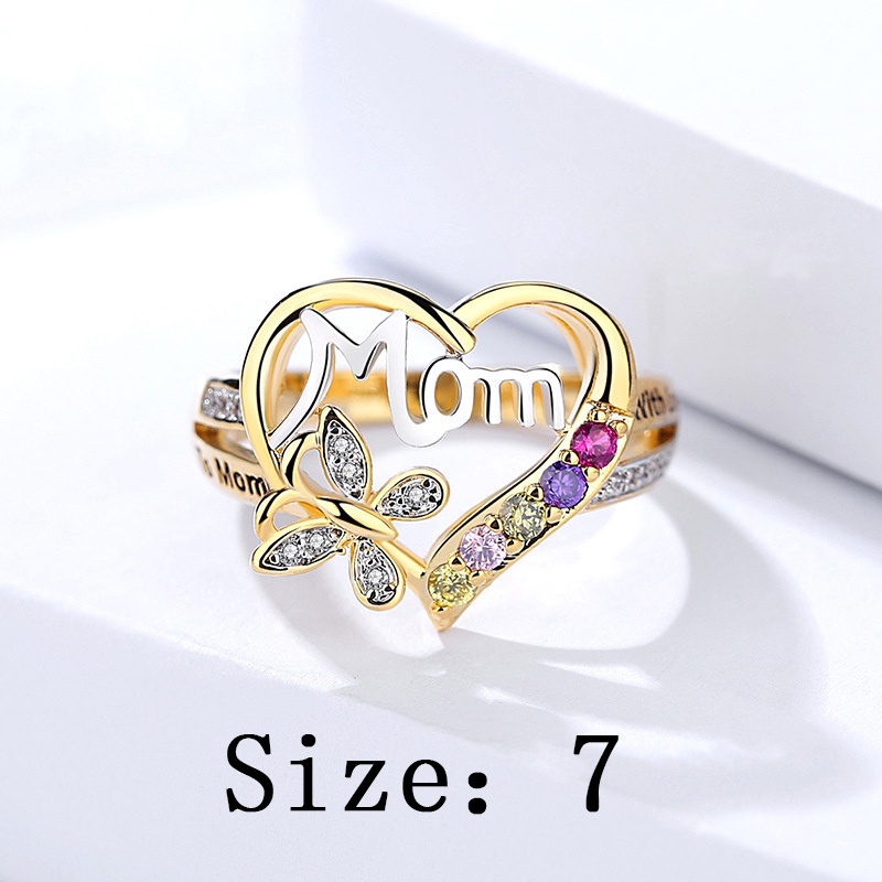 Nhẫn Mạ Vàng 14K Hình Bướm Đính Đá Thời Trang Cho Nữ