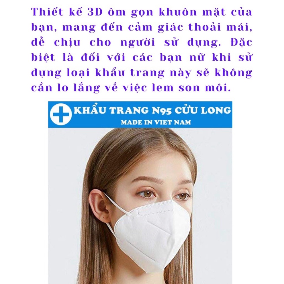 {HÀNG TỐT] 1 Hộp 10 Khẩu Trang  N95 Thiết Kế Kháng Khuẩn Cao Cấp Chính Hãng N95 Cửu Long N95 | BigBuy360 - bigbuy360.vn