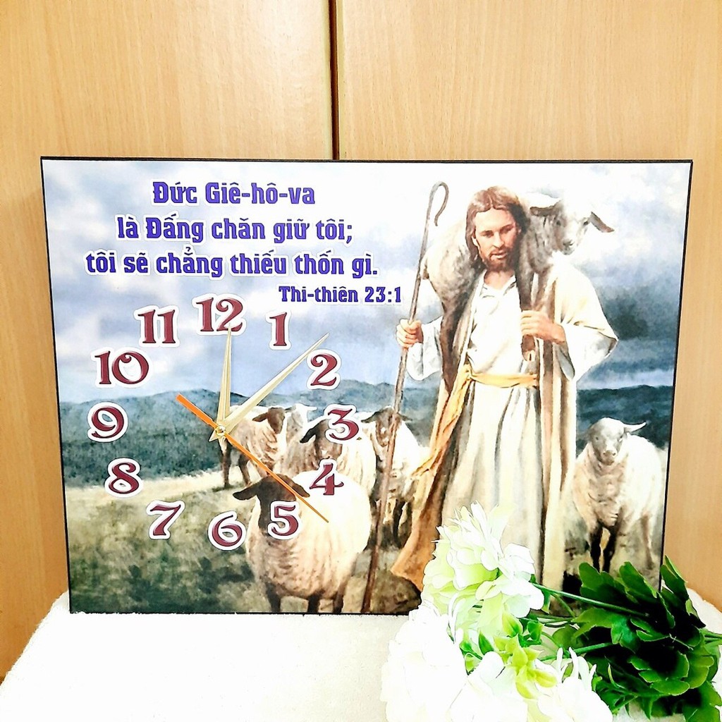 Đồng Hồ Lamina Cơ Đốc Treo Tường - Thi-thiên 23:1 - DH-0215