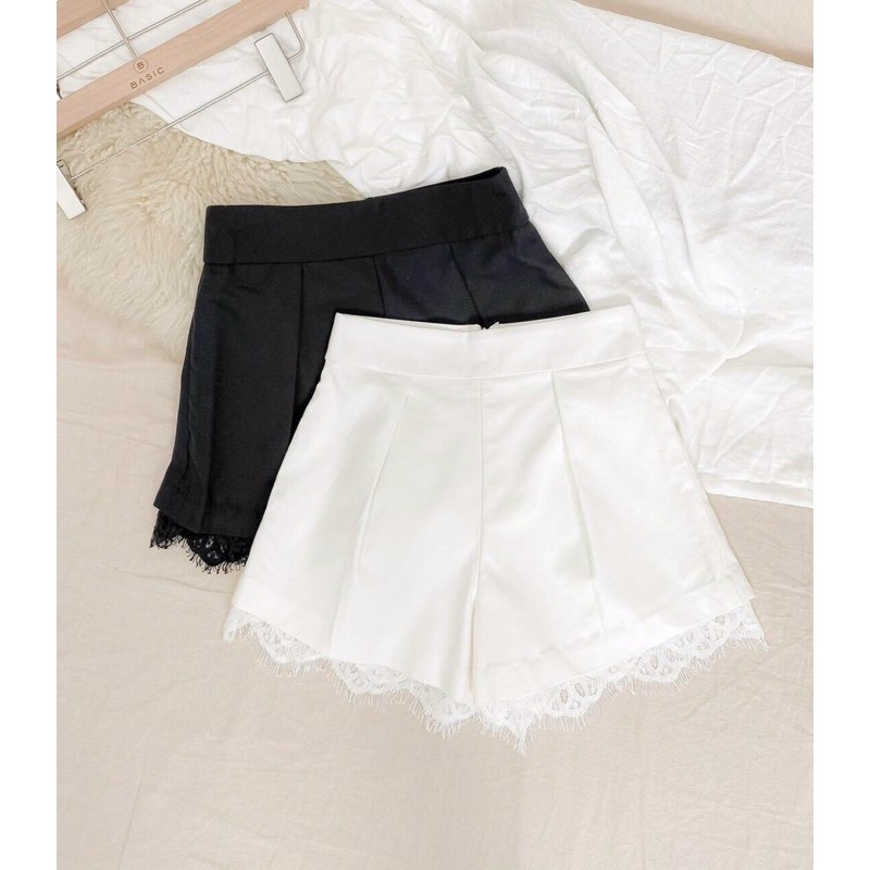 Quần giả váy phối ren siêu cưng hai màu đen trắng 💋💋💋