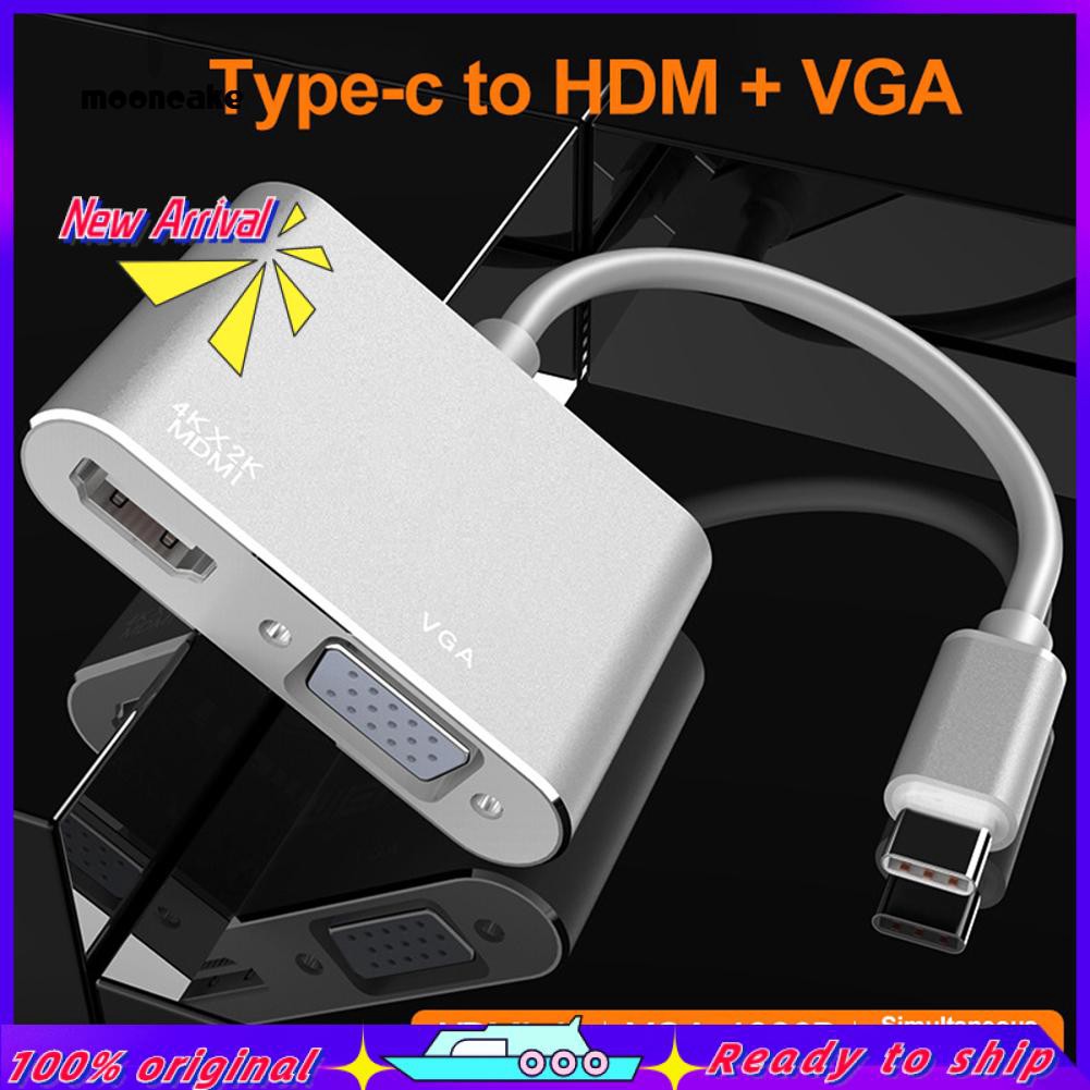 Dây Cáp Chuyển Đổi Usb 3.1 Type-c Sang 4kx2k Hdmi Vga Cho Macbook