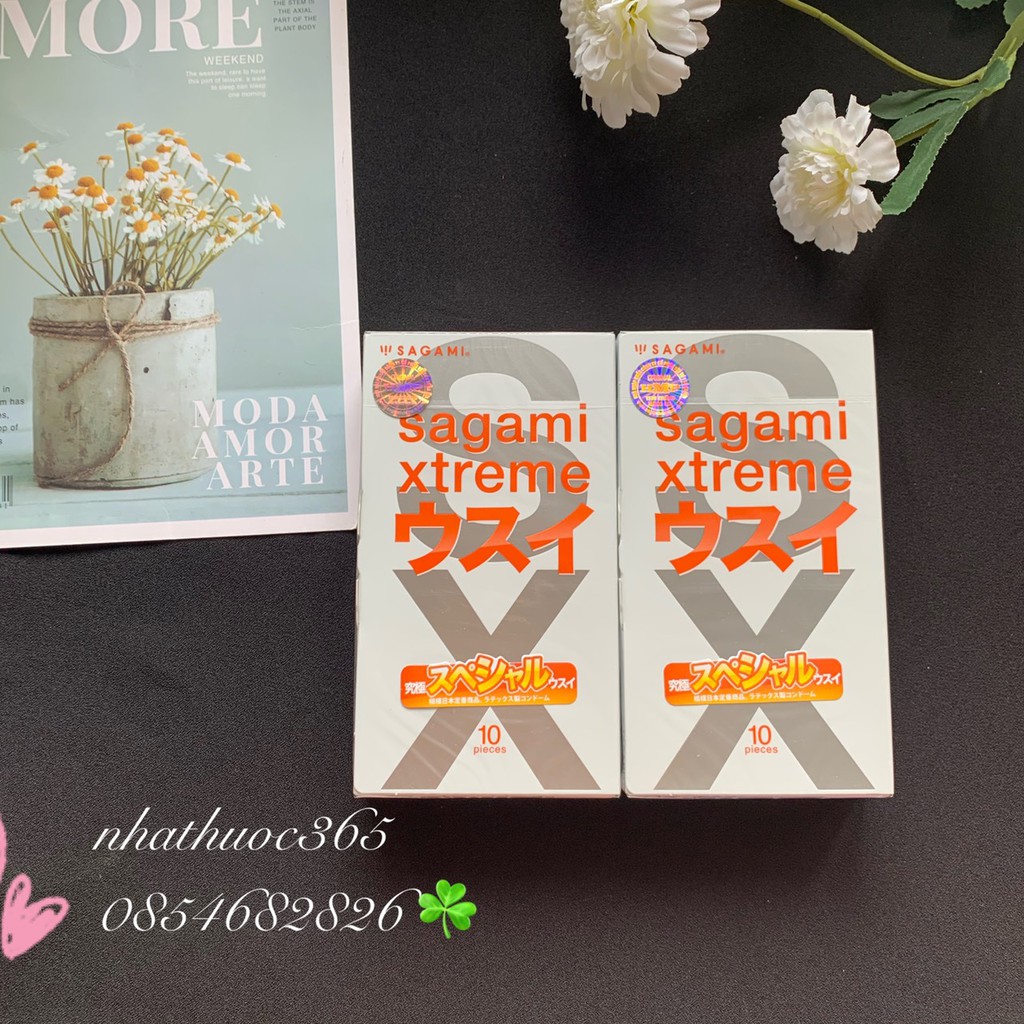 [CHÍNH HÃNG] Combo 2 hộp bao cao su Sagami Super Thin siêu mỏng 20 chiếc