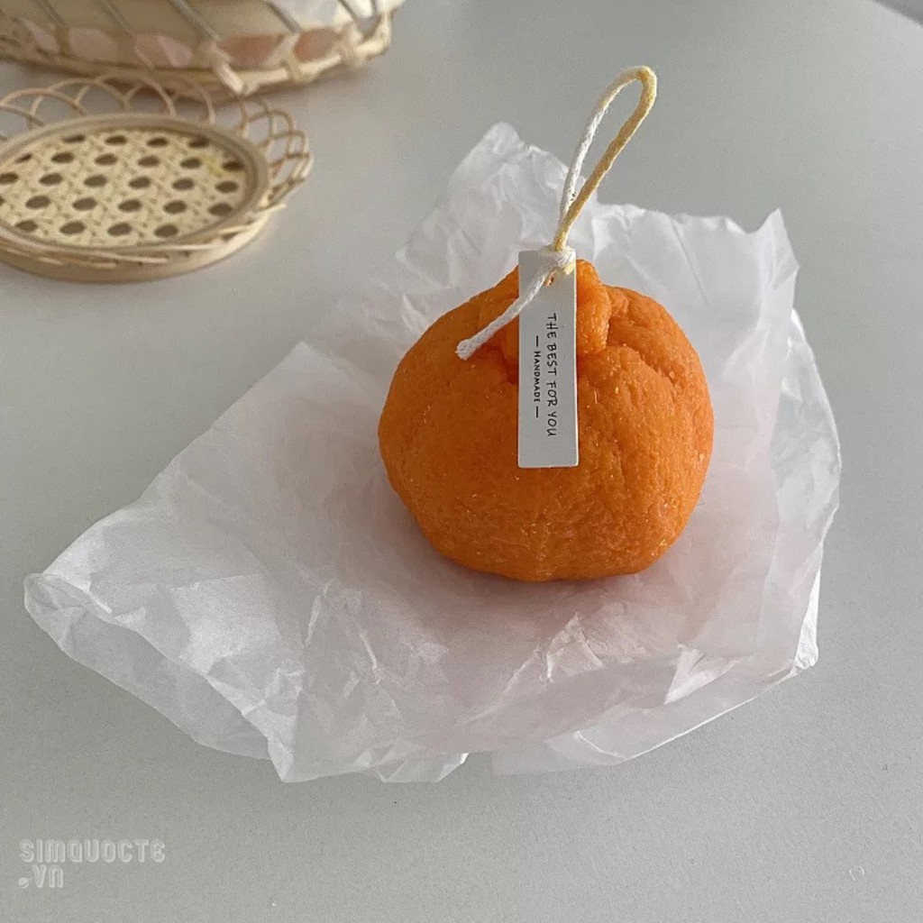 Nến Sáp Thơm Thiên Nhiên Không Khói Trang Trí Phòng ấm áp Hình Khối Rubik/Lemon /Orange /Cheese