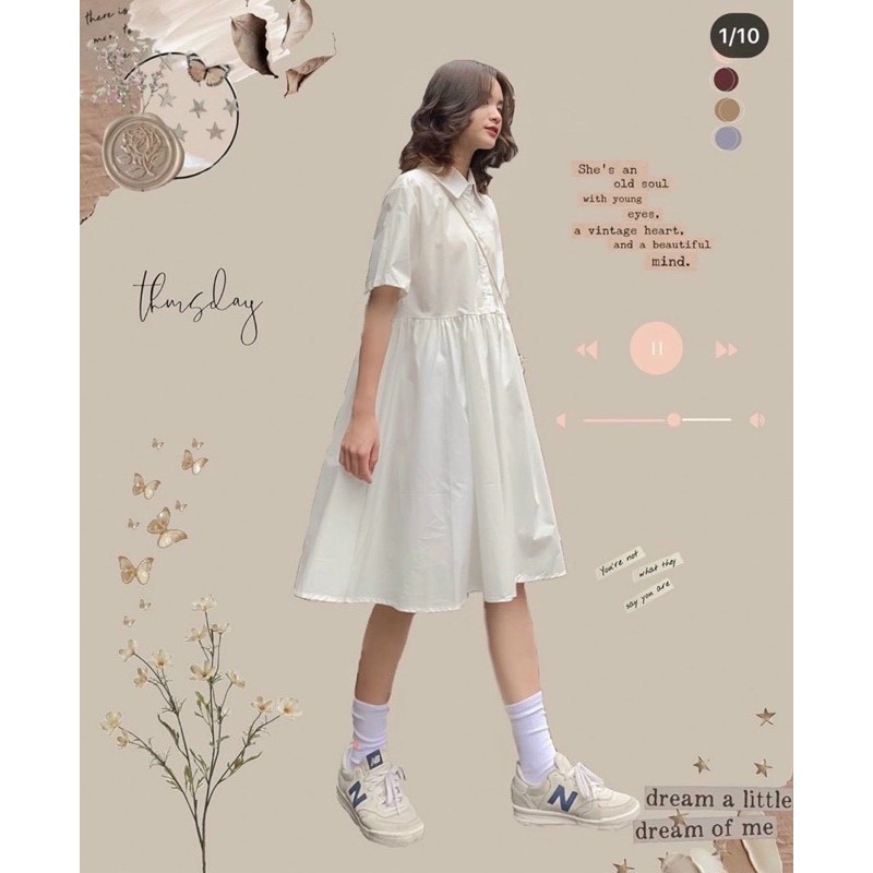 [Mã FAGREEN1505 giảm tới 30K đơn 99K] ĐẦM BABYDOLL SƠ MI XOÈ TRẮNG CÓ LÓT | BigBuy360 - bigbuy360.vn